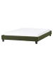 Beliani Doppelbett ROANNE in Grün/Braun - (W) 170 x (H) 29 x (L) 213 cm