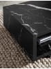 KADIMA DESIGN Couchtisch 100x50x25 cm Sofatisch in Marmor-Optik Modern, in Schwarz