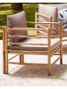 Beliani 3-tlg Sessel CERRETO in Braun/Beige/Grau