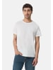 CASH-MERE.CH Baumwolle T-Shirt mit Rundhals in Weiss