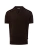 Finshley & Harding Strick-Poloshirt in schoko - 0001