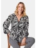 GOLDNER Tunikabluse Tunika-Druckbluse in schwarz / weiß / gemustert