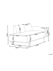 Beliani Chaiselongue SAVASSE in Grau/Schwarz - (W) 170 x (H) 78 x (L) 85 cm