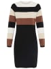 Tamaris Strickkleid in beige.schwarz-braun gestreift