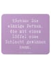 Mr. & Mrs. Panda Mousepad Spruch Köchin Stärke mit Spruch in Lavendeltraum