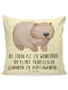 Mr. & Mrs. Panda kuschelkissen 40x40 Wombat mit Spruch in Gelb Pastell