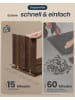 SONGMICS HOME Schuhbank in Kolumbianischer Nussbaum und Grau - (B)30.5 x (H)48 x (T)104 cm