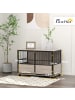Pawhut Hundekäfig Walnuss 100L x 60B x 68H cm
