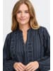 Pulz Kurzarm-Bluse PZTIONA Loose fit in Dark Sapphire Strip