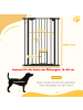 Pawhut Hunde Türschutzgitter Schwarz 74-80L x 3,5B x 104,1H cm