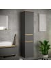 VCM  Badmöbel Hochschrank 165x57x33 Drehtüren Cosila in Anthrazit / Honig-Eiche