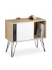 relaxdays Sideboard Retro in Schwar-Weiß - (B)80 x (H)70 x (T)40 cm