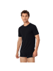 Schiesser T-Shirt 4er Pack in Schwarz/Weiß