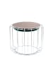 Kayoom Beistelltisch Pouf Comfortable 110 in dunkelgrün - silber