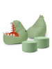 Lumaland LUMALAND Kindersitzsack-Set "Dino" (4-tlg.) - Pastell Grün