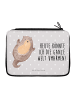 Mr. & Mrs. Panda Etui Otter Umarmen mit Spruch in Grau Pastell