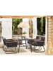Beliani Gartentisch CANETTO in Schwarz - (W) 90 x (H) 76 x (L) 150 cm