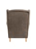 58 aufm Kessel OHRENSESSEL Karlen Bezug Veloursstoff Buche natur / sahara