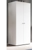 Inn.Furn Kleiderschrank weiß 2-türig 80 cm, Drehtürenschrank mit Kleiderstange