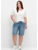 sheego Jeansbermudas in light blue-denim