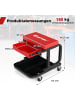 COSTWAY Werkstatthocker mit Rollen in Rot