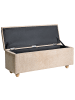Beliani Bettbank SALIDA in Beige/Braun - (W) 115 x (H) 54 x (L) 39 cm