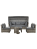 Beliani 5-tlg Lounge Set CORTE in Braun/Grau