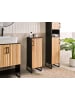 Beliani Badezimmerschrank MISCANTI in Braun/Schwarz - (W) 30 x (H) 90 x (L) 30 cm