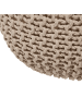 Beliani Pouf CONRAD in Beige - (W) 40 x (H) 25 x (L) 40 cm