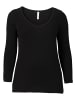 sheego Langarmshirt in schwarz