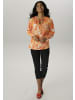 Aniston SELECTED Schlupfbluse in orange-hellorange-dunkelorange-offwhite