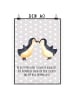 Mr. & Mrs. Panda Artprint Pinguin Liebe mit Spruch in Grau Pastell