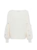 faina Damen Pullover Mit Strass in WOLLWEISS