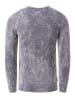 Rusty Neal Verwaschener Strickpullover im Vintage Look in Anthrazit