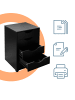 relaxdays Rollcontainer in Schwarz - (B)40 x (H)66,5 x (T)40 cm