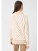 Olsen Strickpullover Urban Wild Cora in beige weiß - 0001