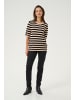 Kaffe Strickpullover KAlizza Regular fit in Smoke Gray/Black Deep Stripe