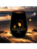 Mr. & Mrs. Panda Gold Windlicht Avocado Tanzen mit Spruch in Schwarz