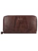 mano Donna Aurona Geldbörse RFID Leder 19 cm dunkelbraun