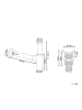 Beliani Siphon MAFREDI in Schwarz - (W) 7 x (H) 14 x (L) 33 cm