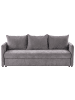 Beliani Schlafsofa HOLSEN in Braun/Schwarz - (W) 222 x (H) 90 x (L) 100 cm