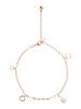 IZIA Women Chain Anklet in Rose Gold Green
