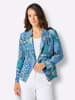 creation L Seiden-Blazer in himmelblau-eisblau-bedruckt