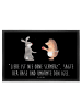 Mr. & Mrs. Panda Fußmatte Hase Igel mit Spruch in Schwarz