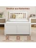 HOMCOM Bettgestell-207L x 98B x 82H cm-Weiß