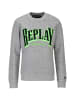 Replay Sweatshirt Muline' Cotton Fleece in grau