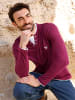 WITT WEIDEN Langarm-Shirt in grau-meliert + bordeaux