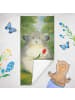 Mr. & Mrs. Panda Strandtuch Chinchilla Blume Design ohne Spruch in Gelb Pastell