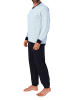 NORMANN langarm Schlafanzug Pyjama Bündchen - 71824 in marine