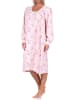 NORMANN Nachthemd Spitze Knopfleiste am Hals - 69579 in rosa